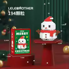 Christmas micro blocks Santa sleigh