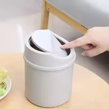Mini Desktop Trash Can with Lid